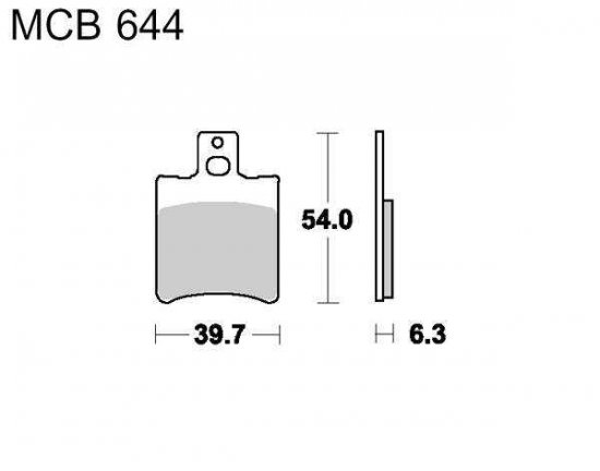 Brzdové destičky LUCAS MCB 644 organické